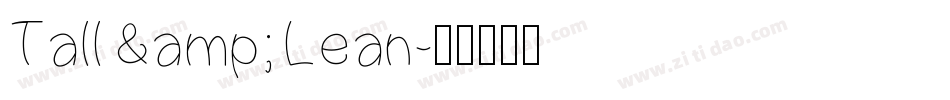 Tall & Lean字体转换